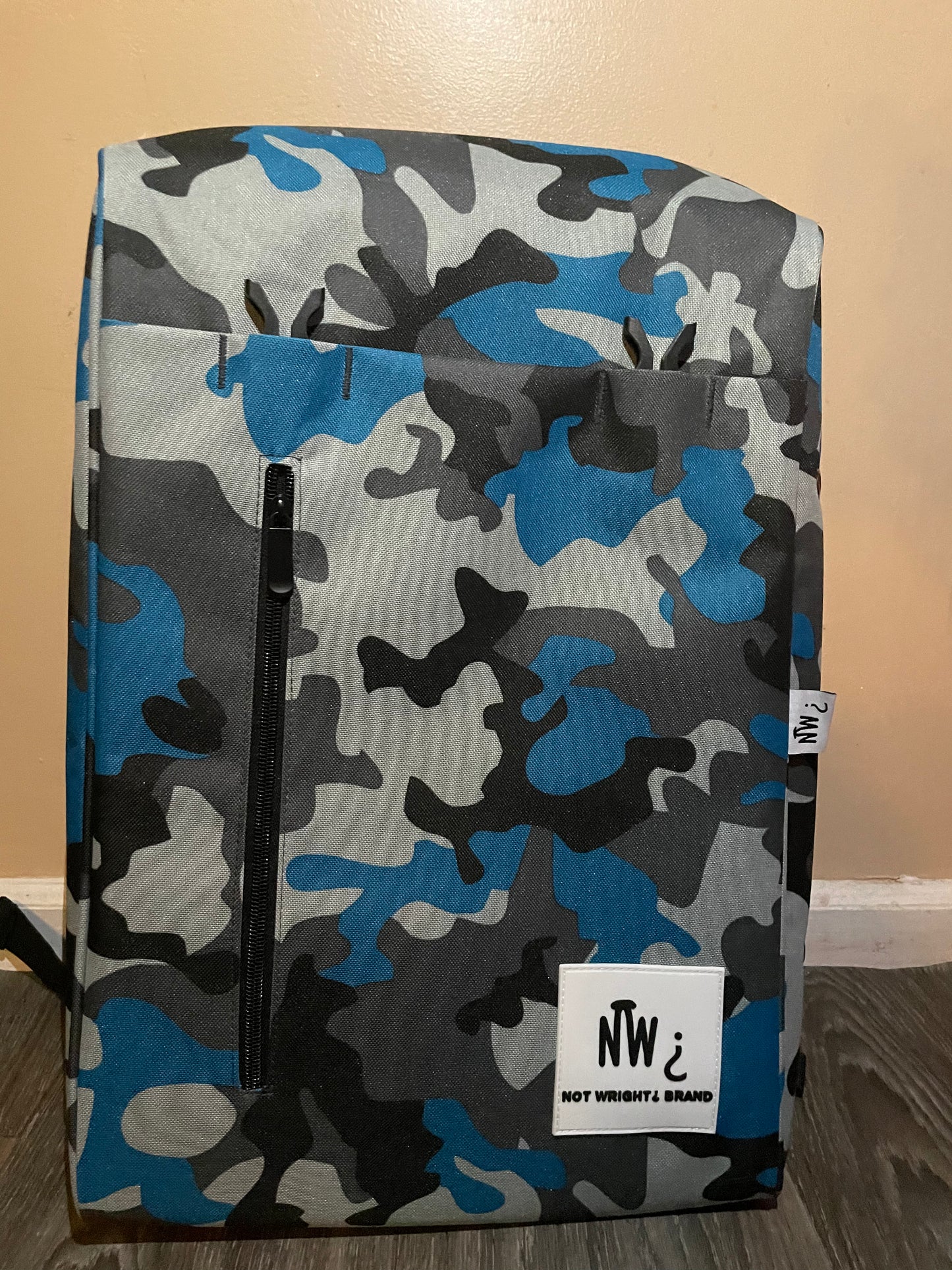 Sneaker Travel Backpack II: Blue Camo
